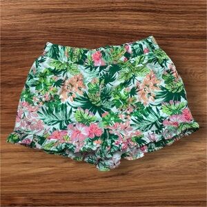 Janie and Jack Tropical Floral Ruffle Hem Shorts Size 12-18 Months